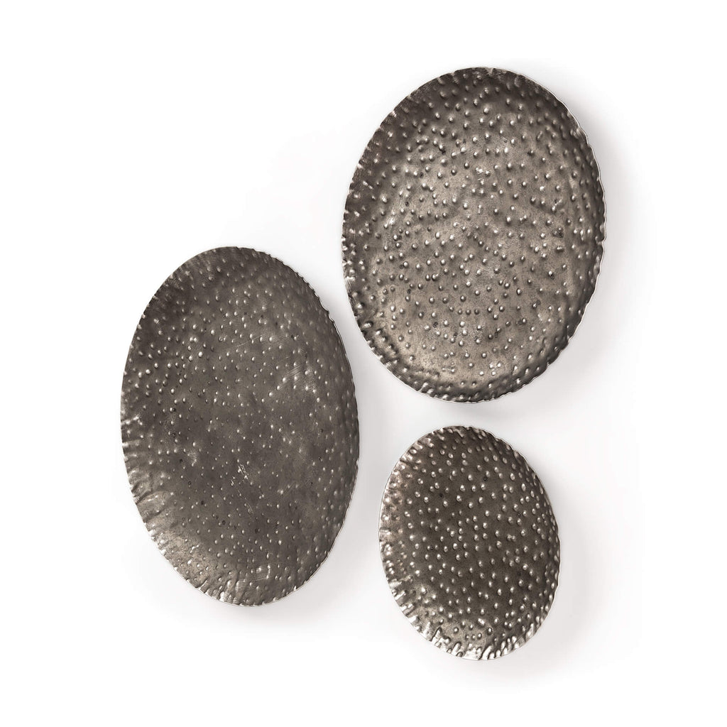 MERCANA LANX DECORATIVE METAL PLATES SET OF THREE 44251