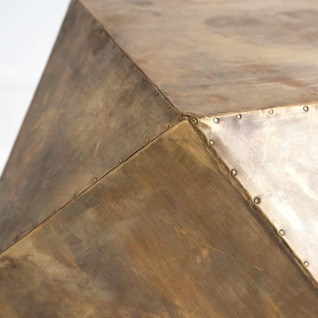 MERCANA EXAGONI HEXAGONAL BRASS PLATED SIDE TABLE 50252