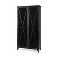 MERCANA POPPY BLACK METAL WITH GLASS DOOR DISPLAY CABINET 50361