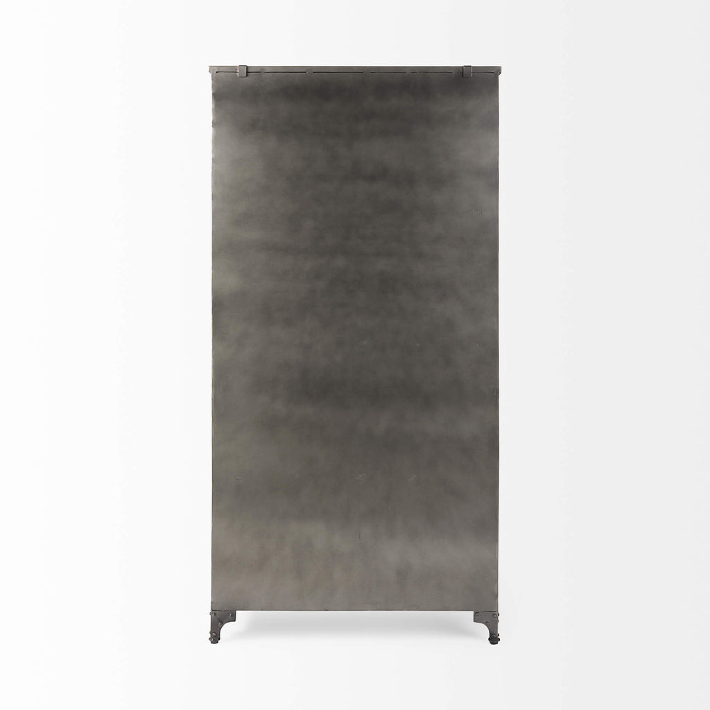 MERCANA POPPY BLACK METAL WITH GLASS DOOR DISPLAY CABINET 50361