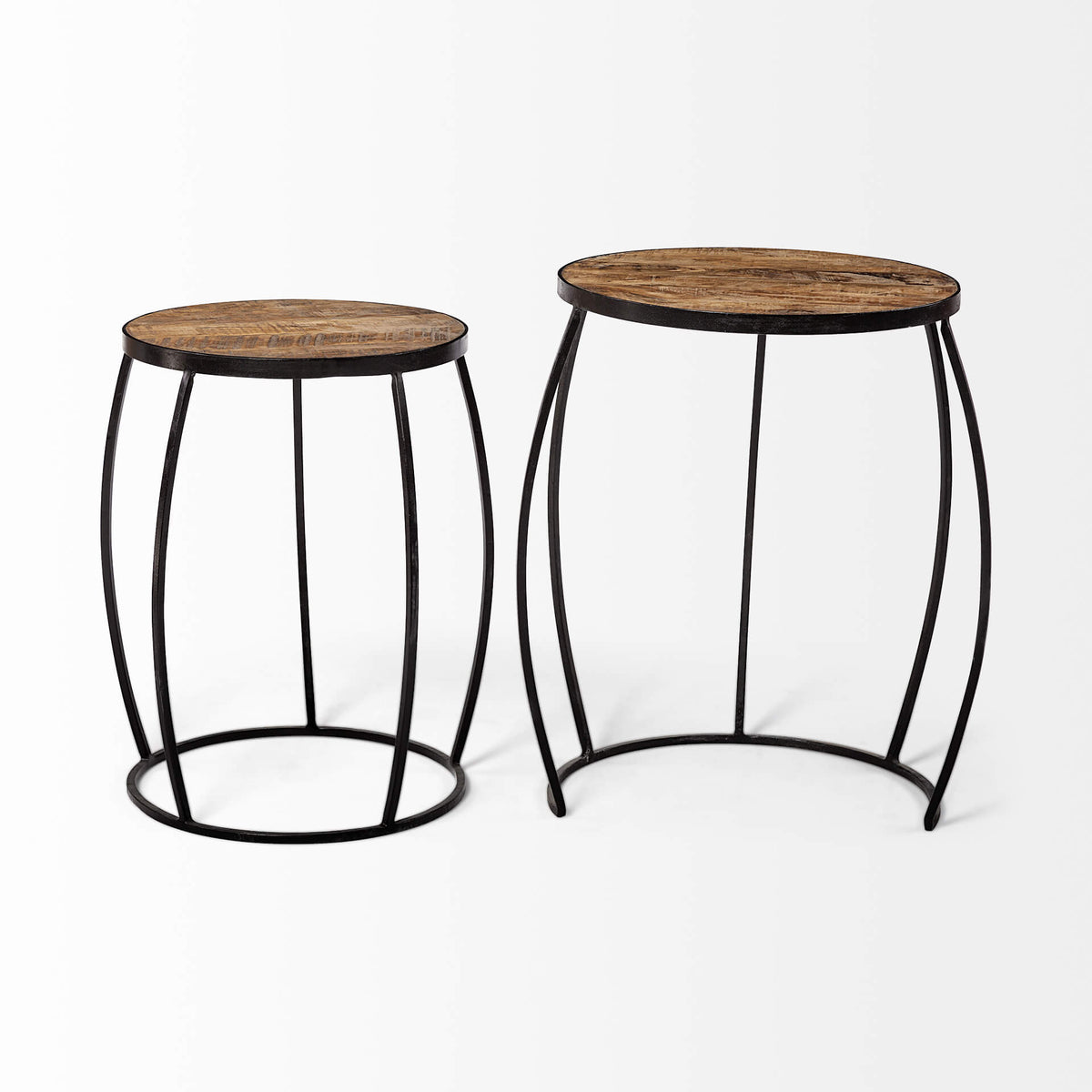 MERCANA CLAPP ROUND WOOD TOP NESTING TABLES 50472
