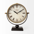 MERCANA HOUSTON GOLD HALF MOON BASE TABLE CLOCK 63102