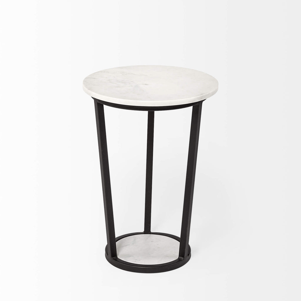 MERCANA BOMBOLA ROUND MARBLE ACCENT TABLE 67039