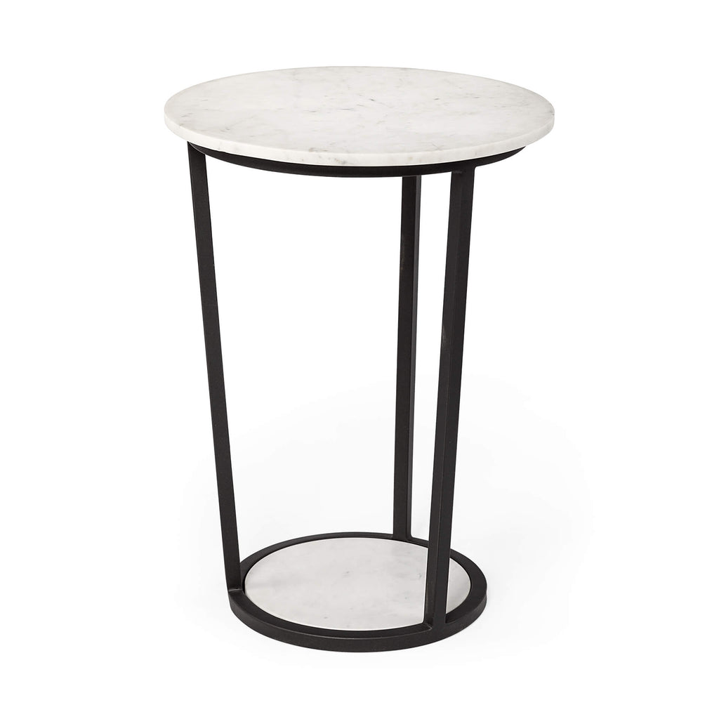 MERCANA BOMBOLA ROUND MARBLE ACCENT TABLE 67039