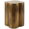 MERCANA QUATREFOIL BRASS CLADDING ACCENT TABLE 67094