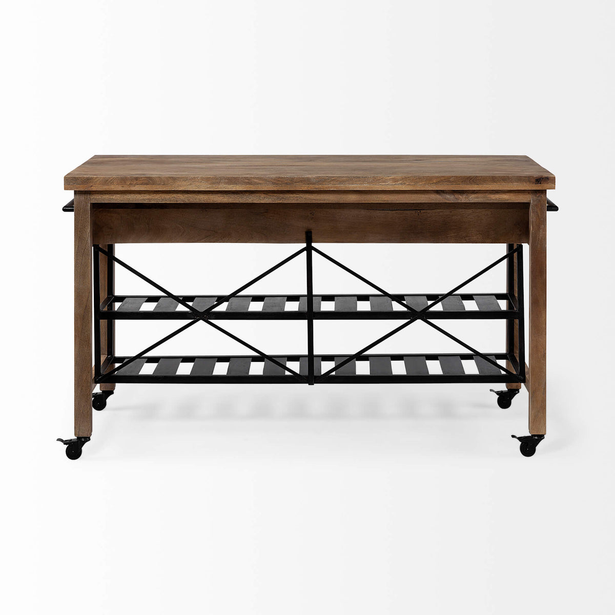 MERCANA STUART SOLID WOOD TOP KITCHEN ISLAND 67103