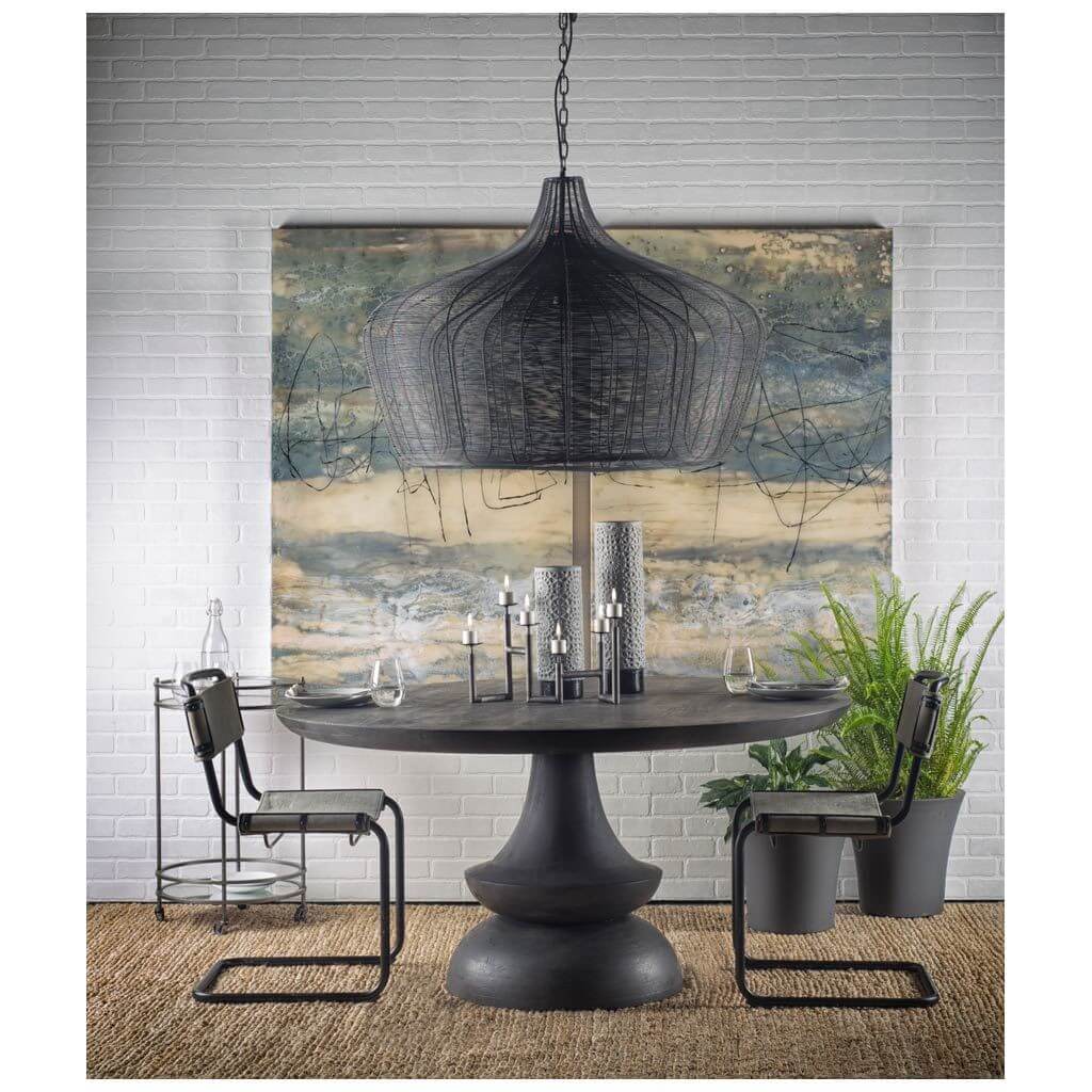MERCANA CROSSMAN 60" ROUND DARK BROWN DINING TABLE 67119-AB
