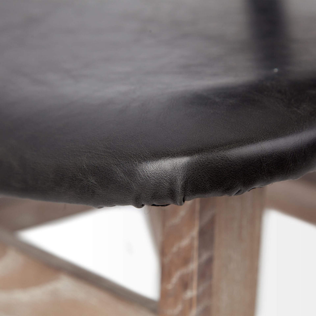 MERCANA HADEN BLACK FAUX LEATHER DINING CHAIR SET OF TWO 67517