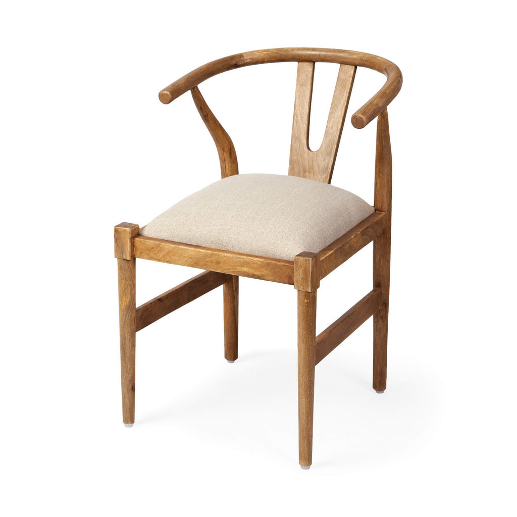 MERCANA TRIXIE CREAM FABRIC DINING CHAIR 67829