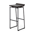 MERCANA GIVENS BAR STOOL BLACK WOOD SEAT 67853