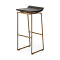MERCANA GIVENS BAR STOOL BROWN WOOD SEAT 67991