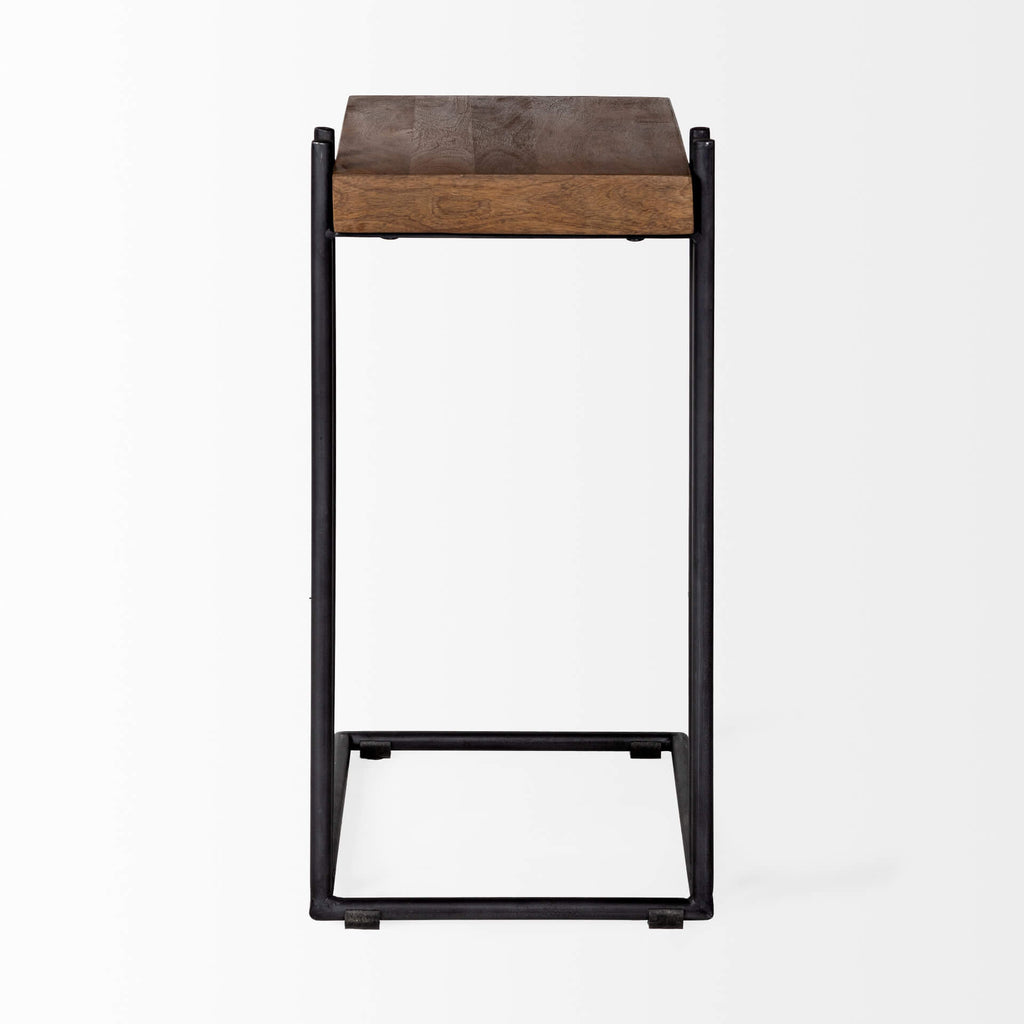 MERCANA MADDOX WOOD C-SHAPED END TABLE 67842