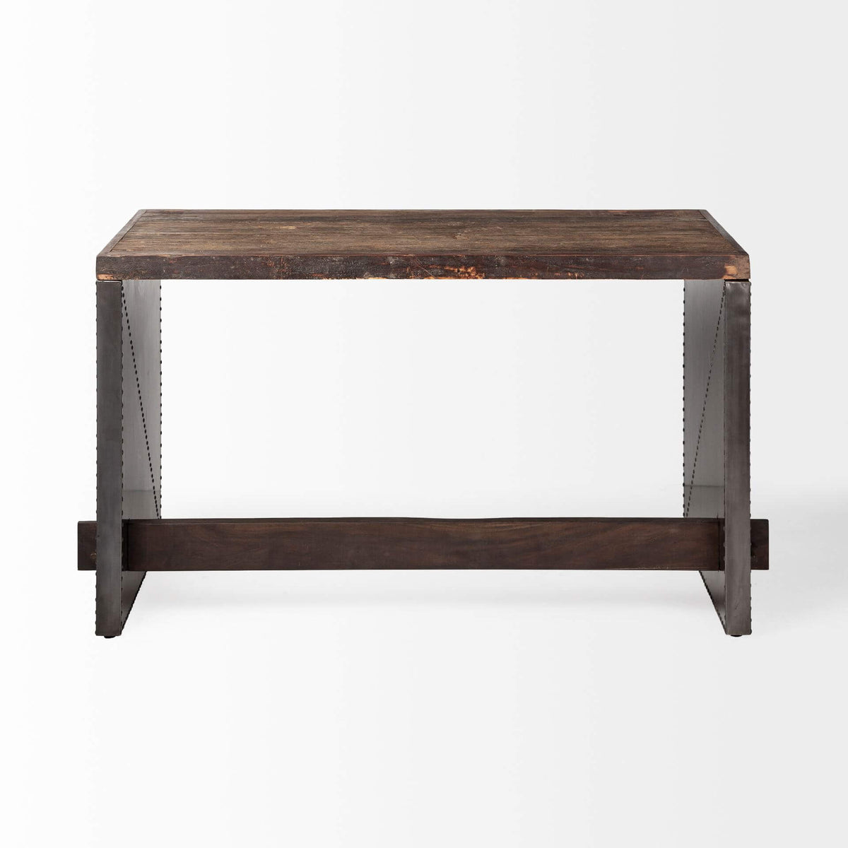 MERCANA ORWELL WOOD TOP METAL CLADDED FRAME OFFICE DESK 67899