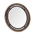 MERCANA JOSI 28" WOOD/METAL ROUND MIRROR 68004