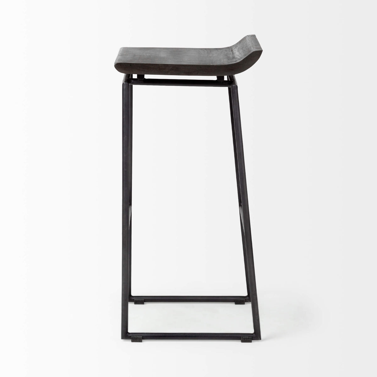 MERCANA GIVENS BAR STOOL BLACK WOOD SEAT 67853