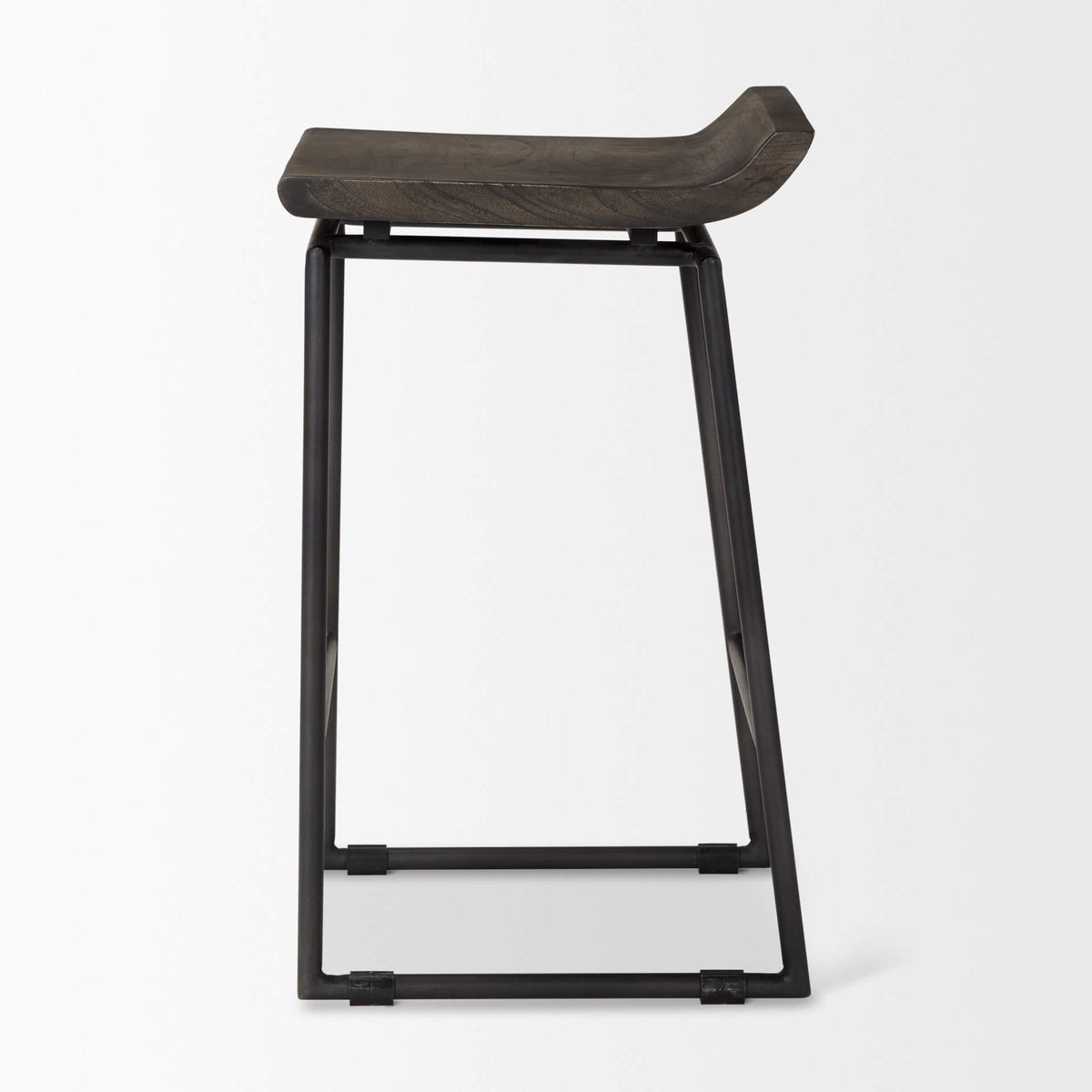 MERCANA GIVENS COUNTER STOOL BLACK WOOD SEAT 67992