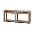 MERCANA HARRELSON BROWN WOOD 4 DRAWER CONSOLE 68205
