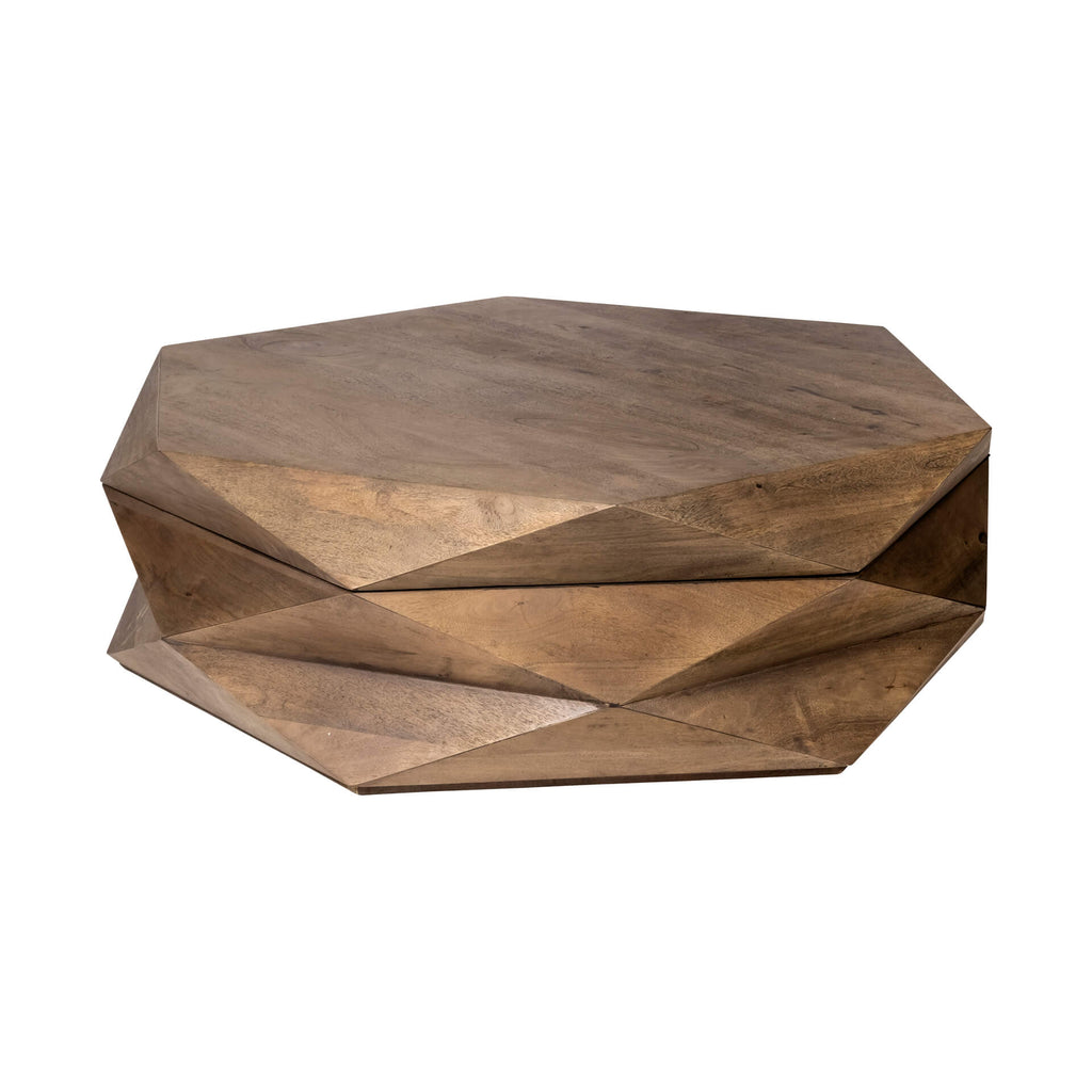 MERCANA ARRETO HEXAGONAL WOOD COFFEE TABLE 68229