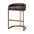 MERCANA HOLLYFIELD BAR STOOL BLACK LEATHER 67080