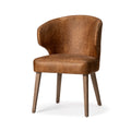 MERCANA NILES DINING CHAIR BROWN FAUX LEATHER 68323