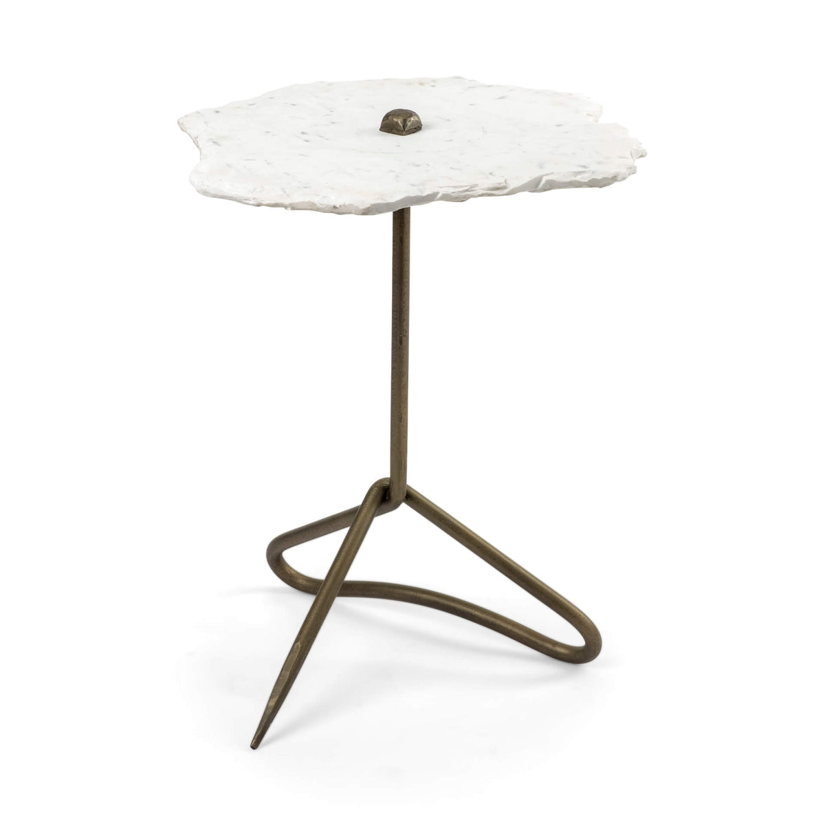 MERCANA PINERA WHITE MARBLE TOP ACCENT TABLE 68247-AB