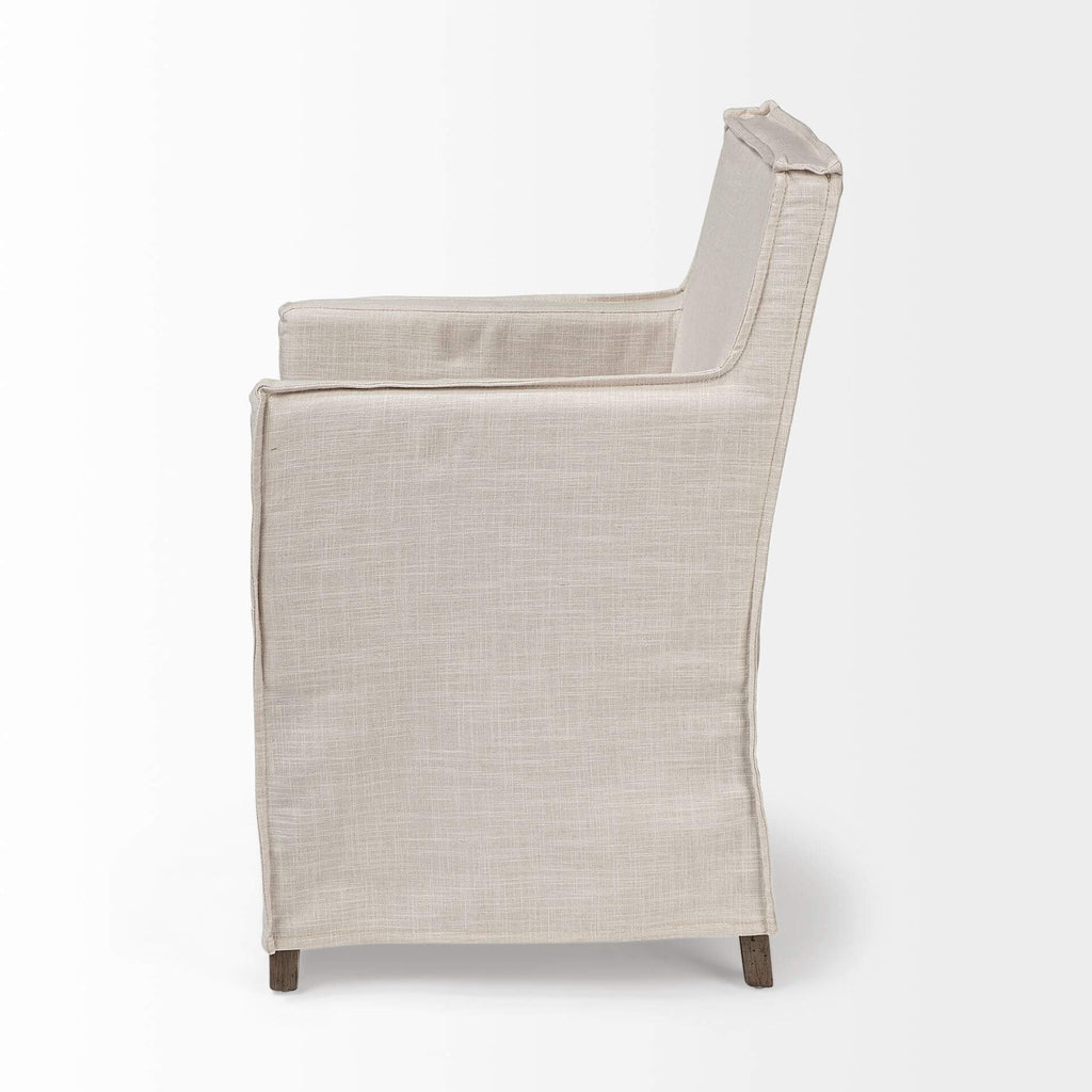 MERCANA ELBERT CREAM SLIP-COVER DINING CHAIR 68190