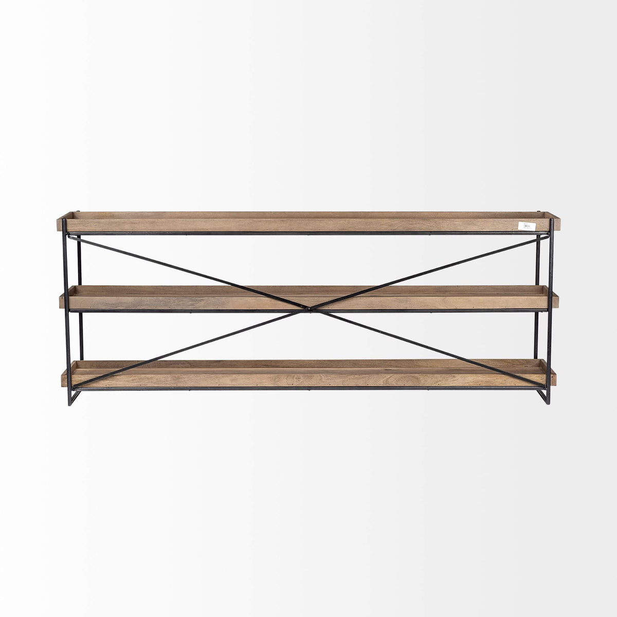 MERCANA TREY BROWN WOOD AND BLACK IRON CONSOLE 68217