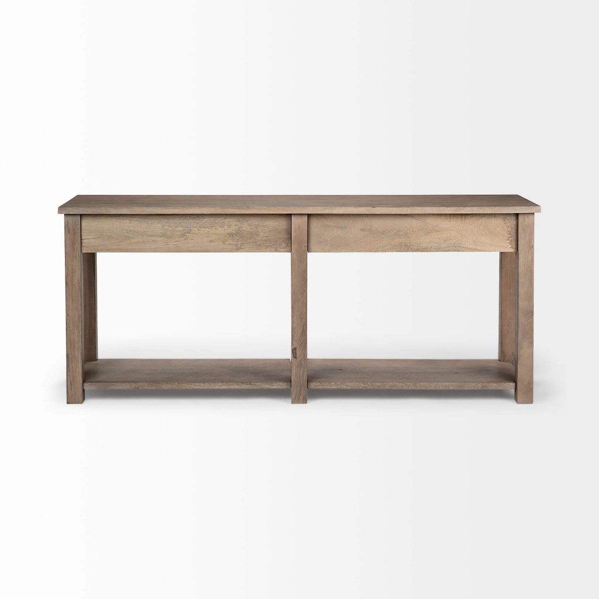 MERCANA HARRELSON BROWN WOOD 4 DRAWER CONSOLE 68205