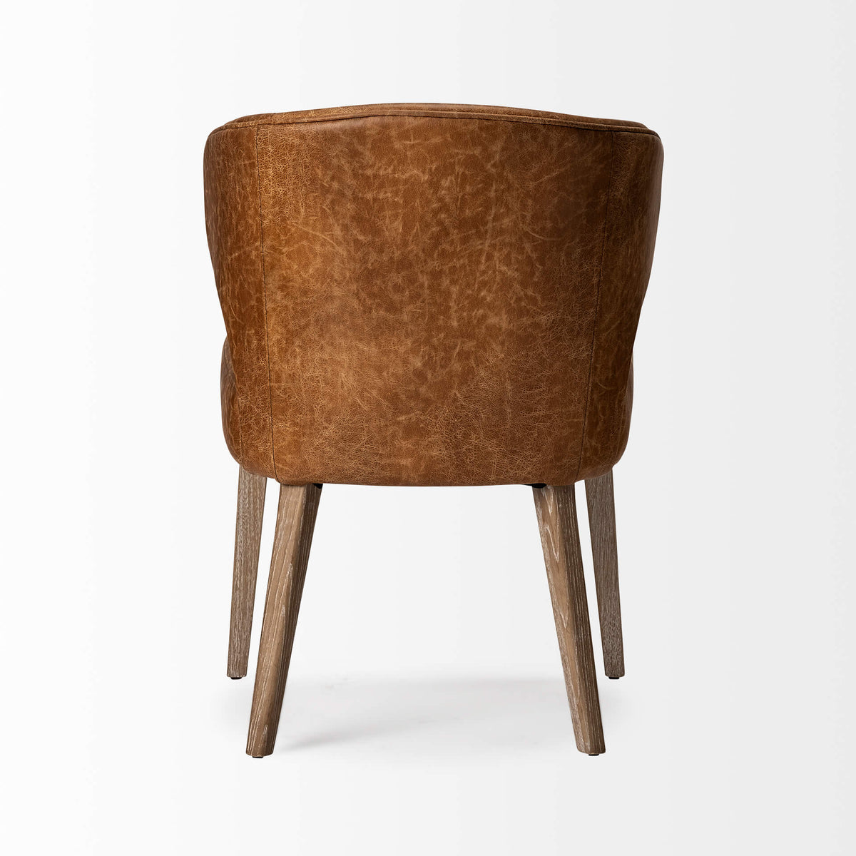 MERCANA NILES DINING CHAIR BROWN FAUX LEATHER 68323