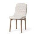 MERCANA DAVID CREAM TUFFED FABRIC DINING CHAIR SET OF TWO 68317