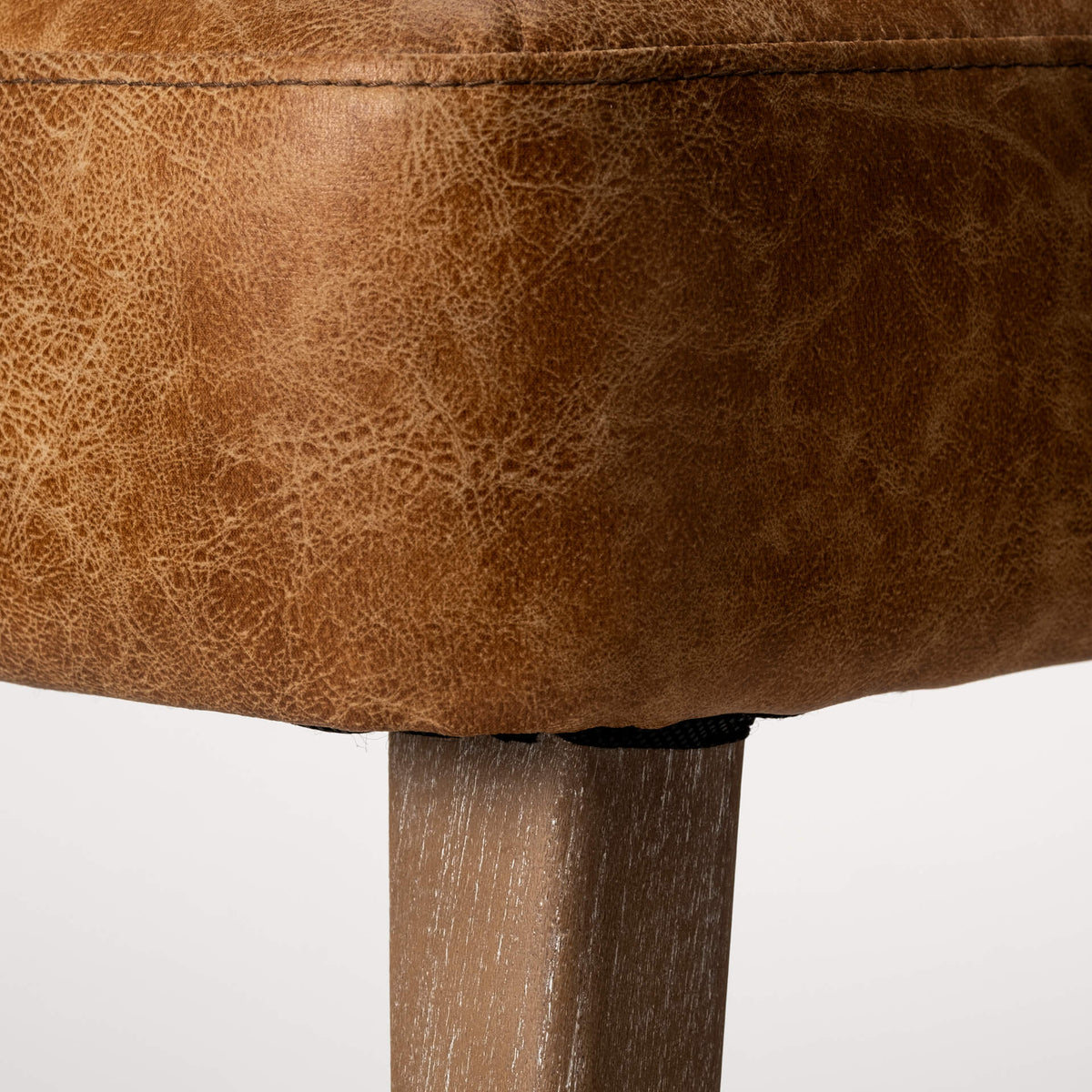 MERCANA NILES DINING CHAIR BROWN FAUX LEATHER 68323