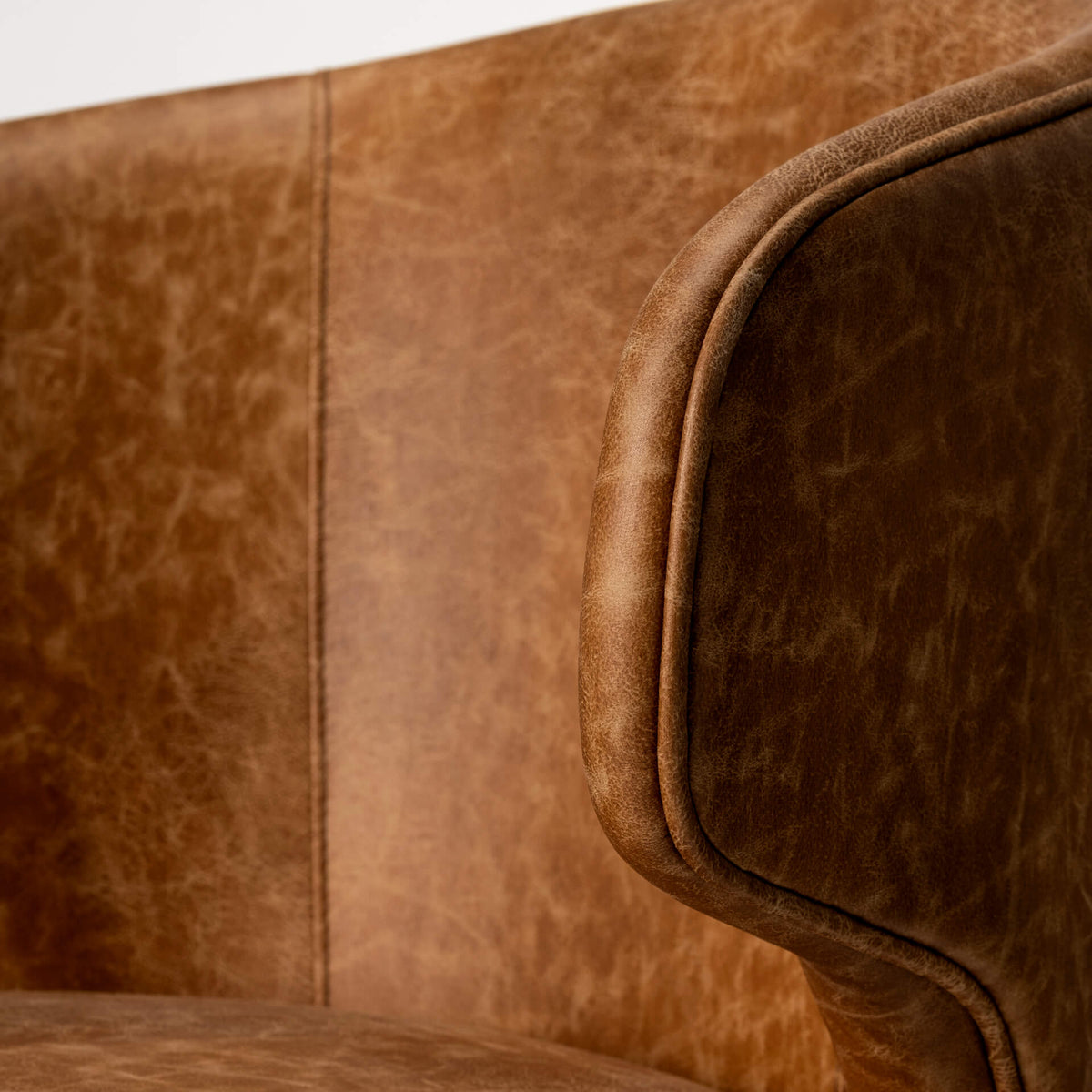 MERCANA NILES DINING CHAIR BROWN FAUX LEATHER 68323