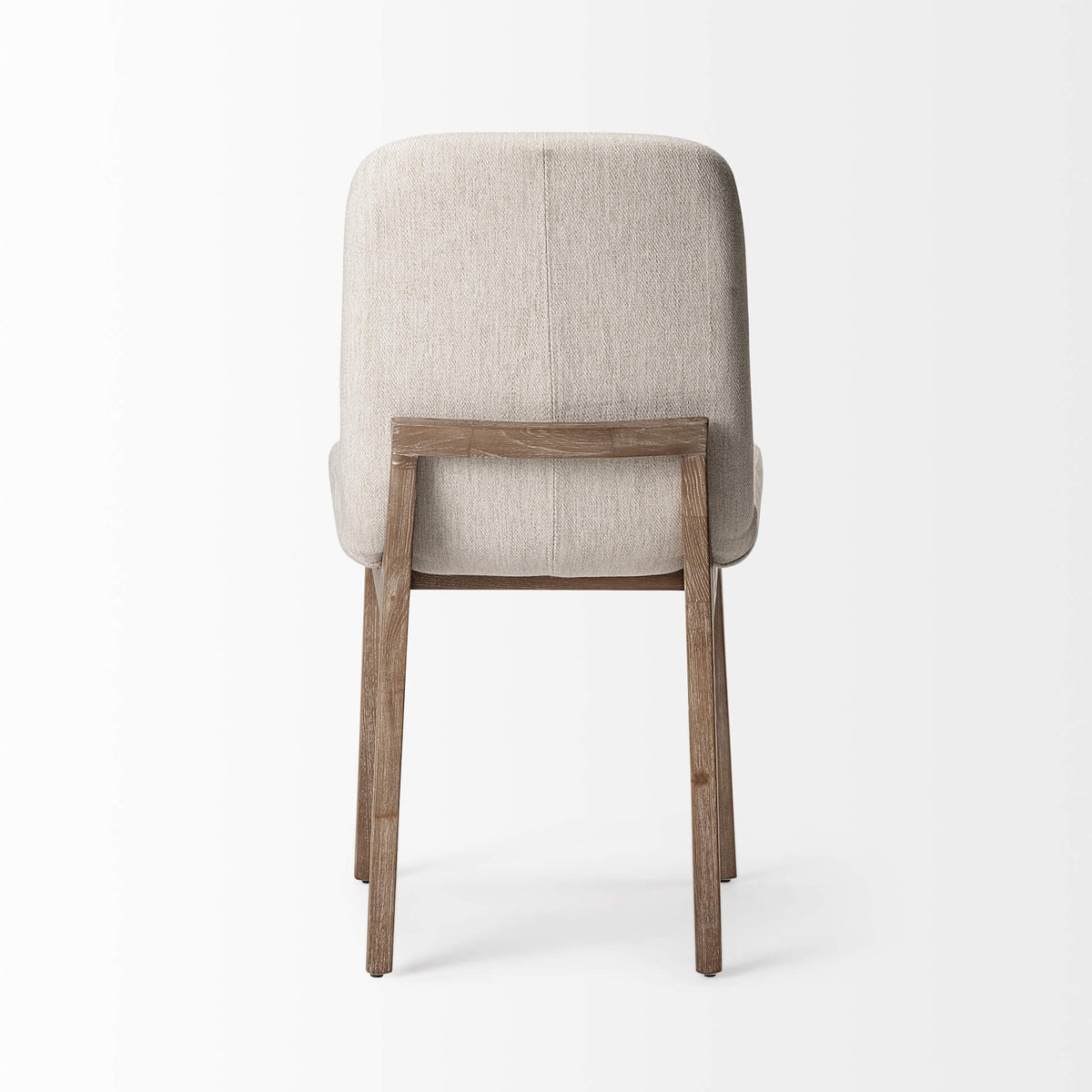 MERCANA DAVID CREAM TUFFED FABRIC DINING CHAIR SET OF TWO 68317