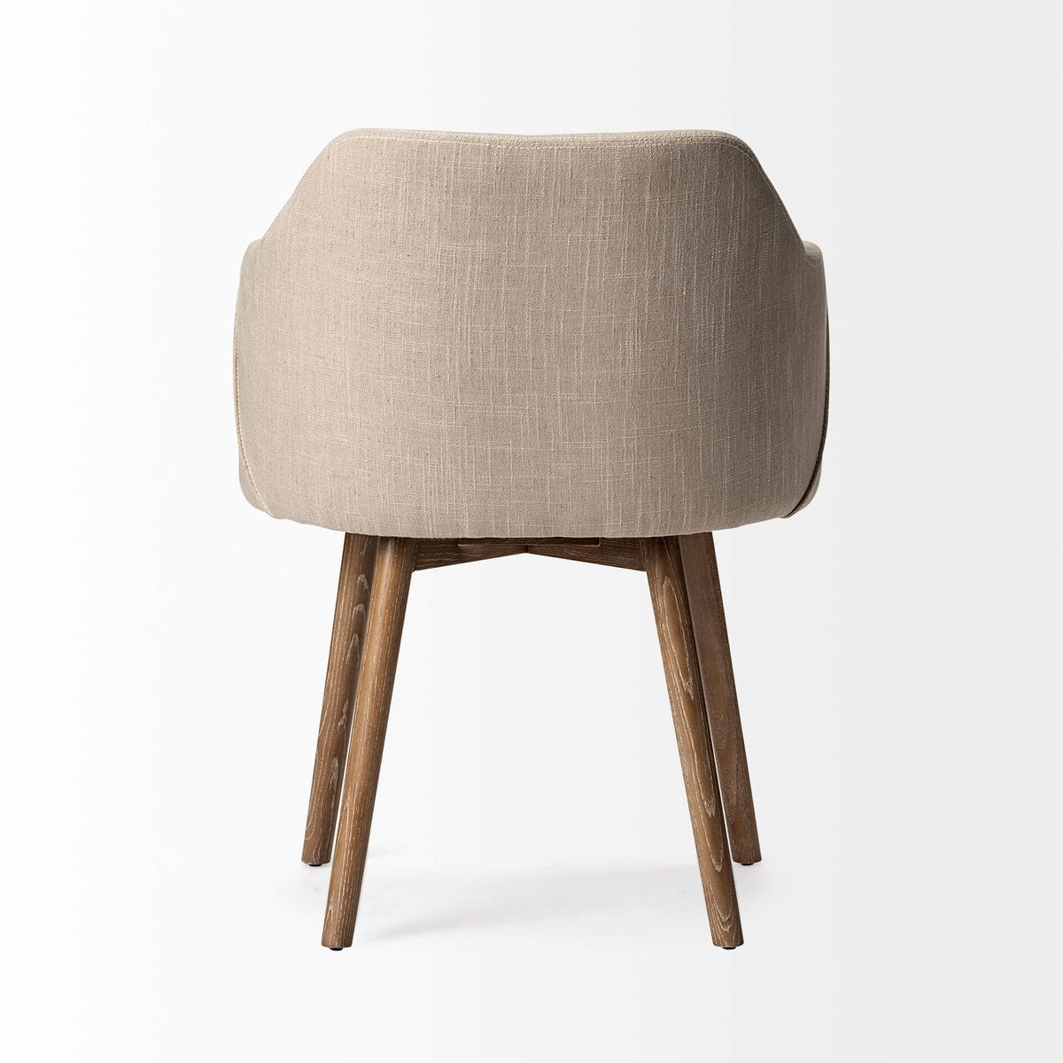 MERCANA RONALD CREAM FABRIC ARM DINING CHAIR 68319