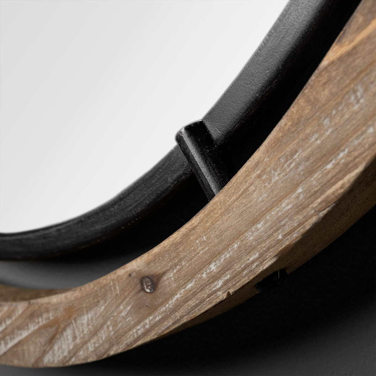 MERCANA JOSI 24" WOOD/METAL ROUND MIRROR 68003