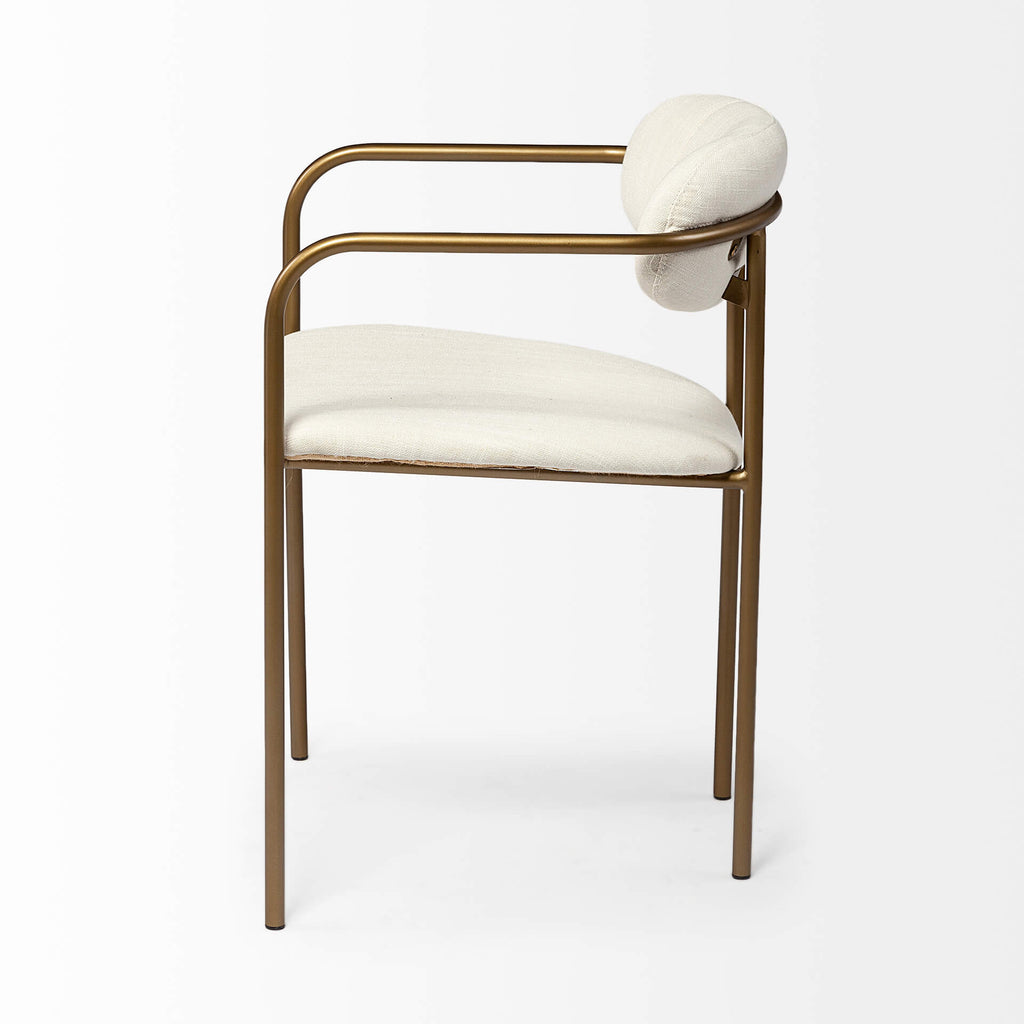 MERCANA PARKER DINING CHAIR GOLD FRAME SET OF TWO 68310