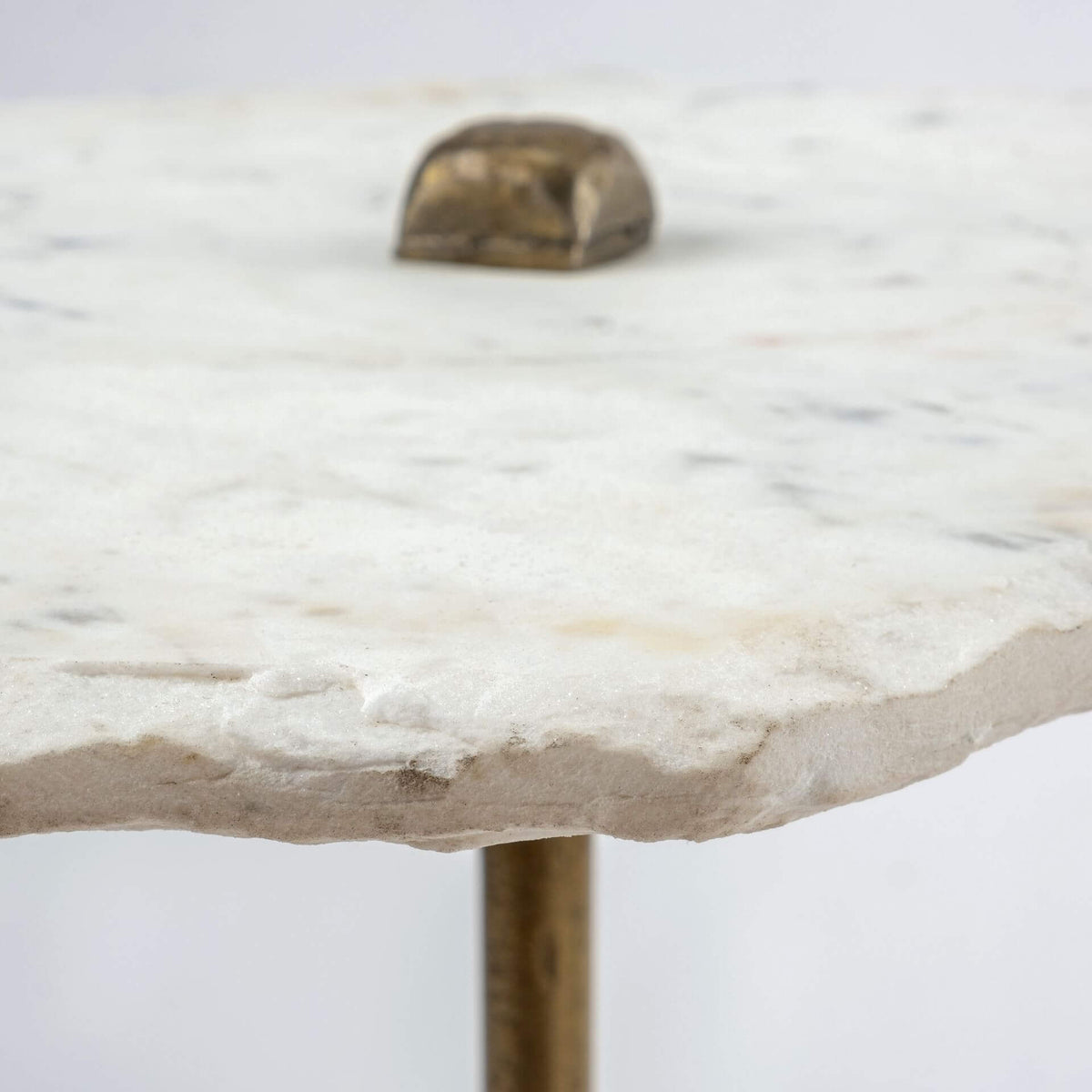 MERCANA PINERA WHITE MARBLE TOP ACCENT TABLE 68247-AB