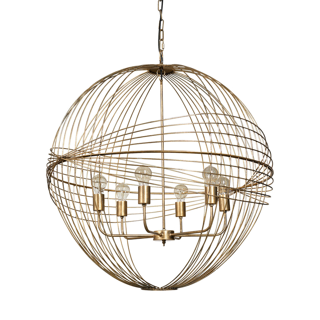 MERCANA CHIRON GOLD METAL GLODE CHANDELIER 68430