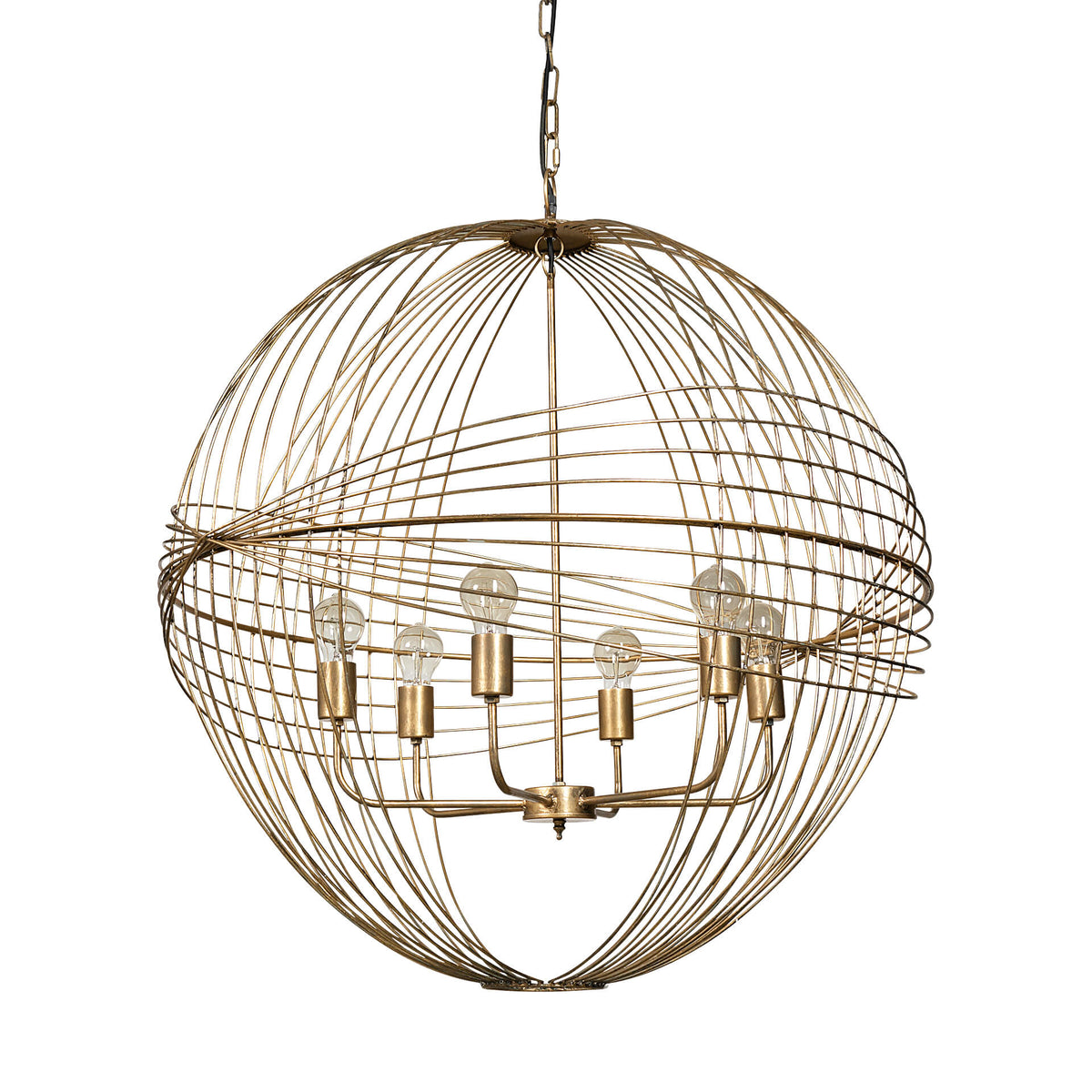 MERCANA CHIRON GOLD METAL GLODE CHANDELIER 68430
