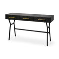 MERCANA VINCE BLACK METAL 3 DRAWER OFFICE DESK 68443