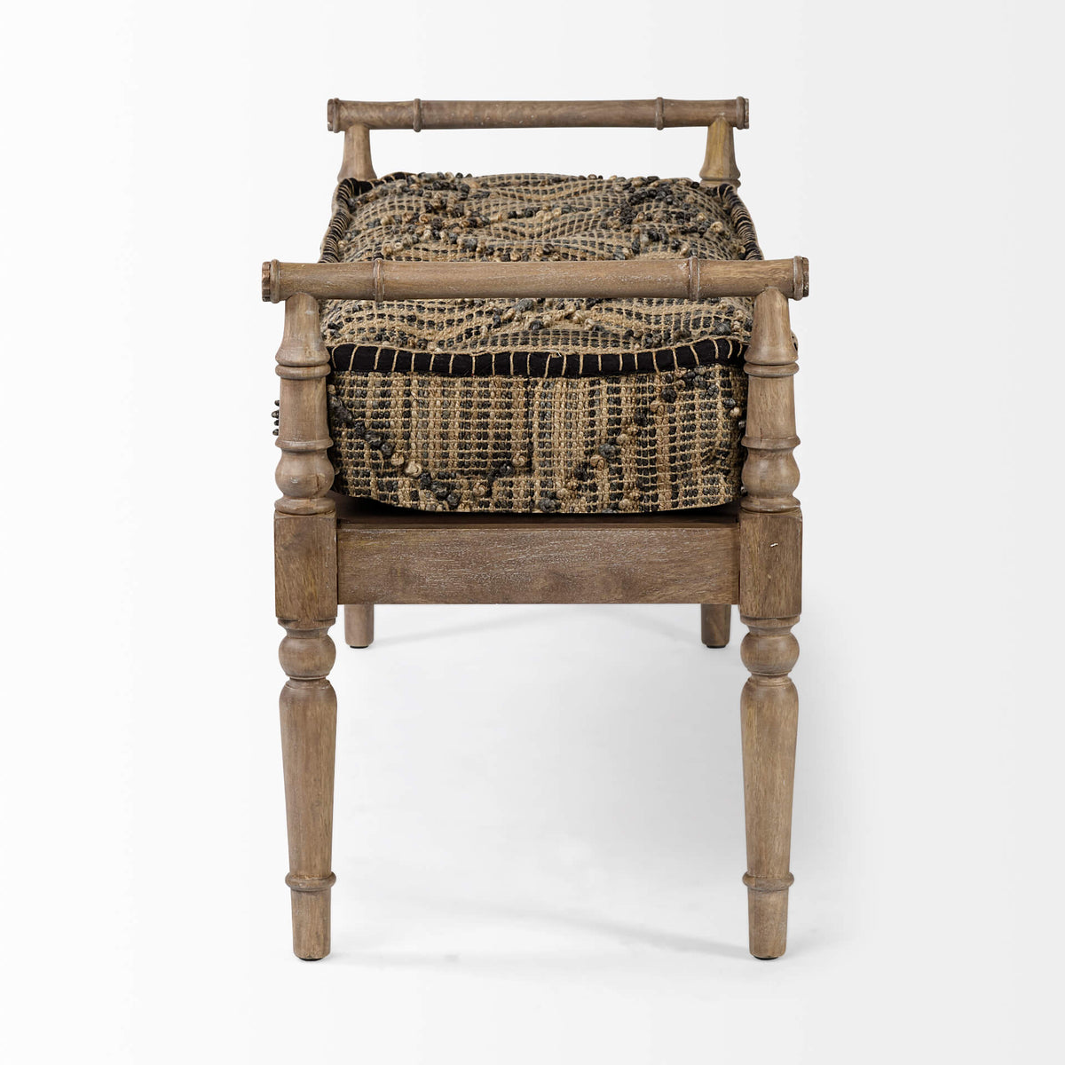 MERCANA FULLERTON JUTE PATTERN FABRIC BENCH 68457