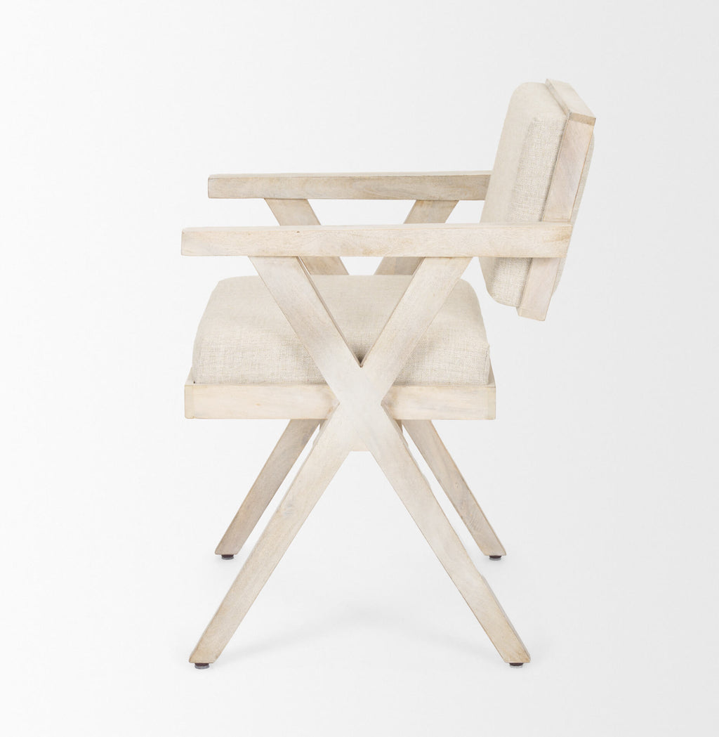 MERCANA TOPANGA CREAM FABRIC DINING CHAIR 68505