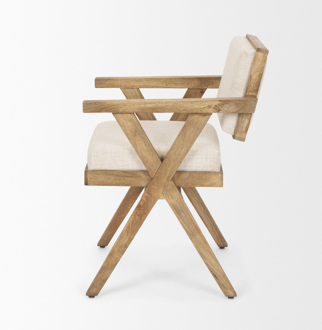 MERCANA TOPANGA CREAM FABRIC DINING CHAIR 68504