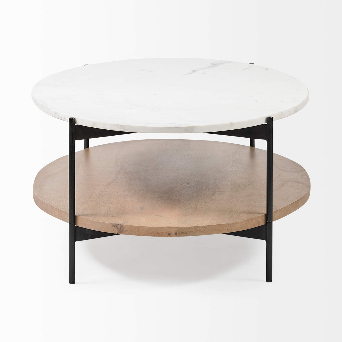 MERCANA LARKIN 48" OVAL MARBLE TOP COFFEE TABLE 68489-AB