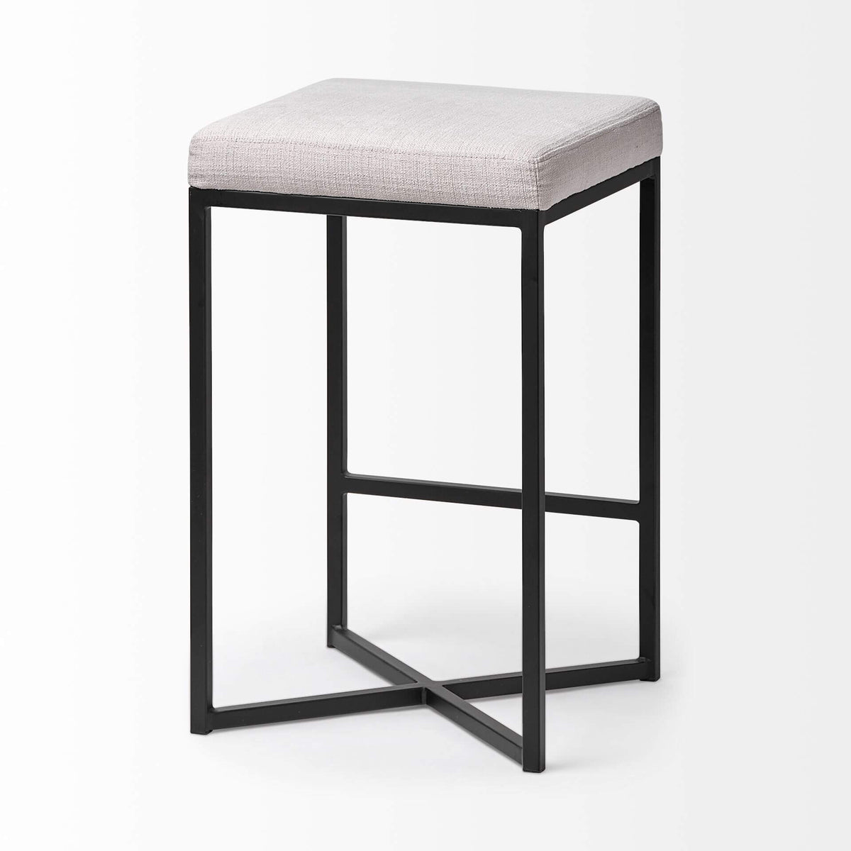 MERCANA FRODO COUNTER STOOL WHITE FABRIC 68444