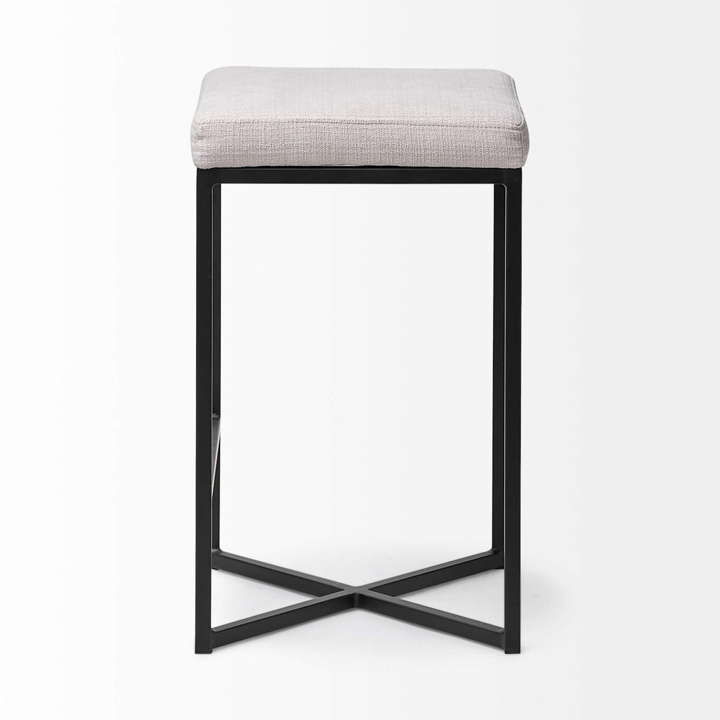MERCANA FRODO COUNTER STOOL WHITE FABRIC 68444