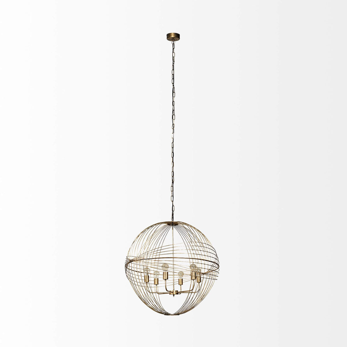 MERCANA CHIRON GOLD METAL GLODE CHANDELIER 68430