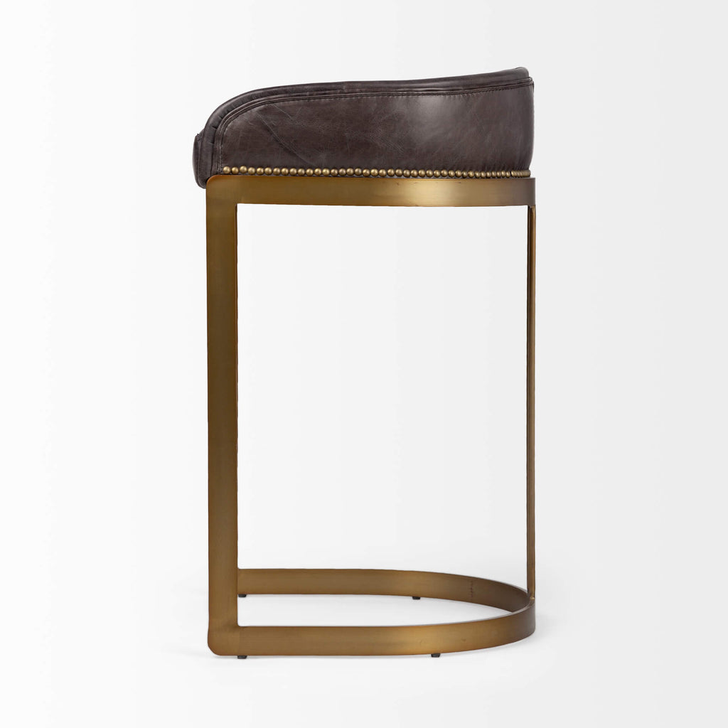 MERCANA HOLLYFIELD BAR STOOL BLACK LEATHER 67080