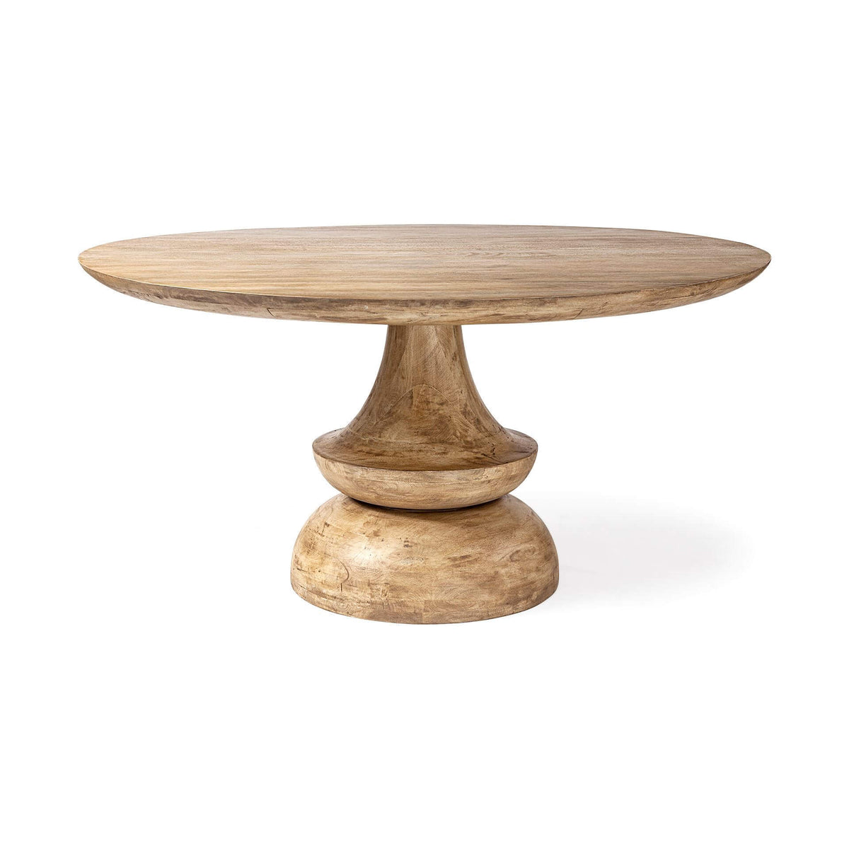 MERCANA CROSSMAN 60" ROUND BLONDE WOOD DINING TABLE 68518-AB