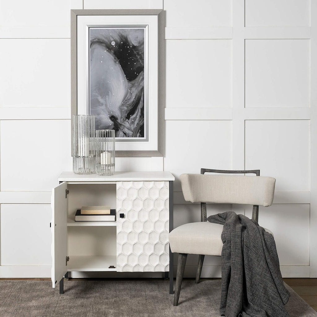 MERCANA SAVANNAH WHITE VENEER ACCENT CABINET 68267
